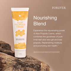 Forever Living aloe leaf and propolis ingredients highlighting natural soothing benefit