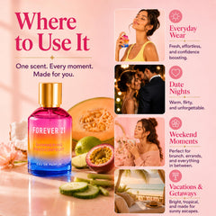 Forever 21 close-up of label emphasizing brand and clear ingredient cues