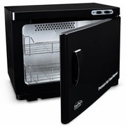 ForPro front view black warmer showing compact professional design and durable finish