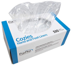 ForPro Cozies front packaging showing 500-count box and product name for easy stocking