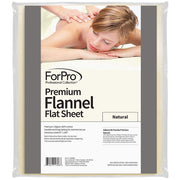 ForPro front view flat sheet on folded table, durable protection