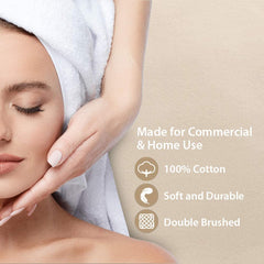 ForPro oversized flat sheet spread on massage table for full coverage