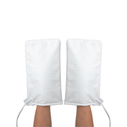 ForPro heated mitts front view showing roomy fit and clean spa-ready look