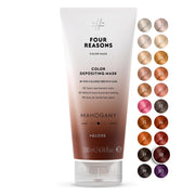 FOUR REASONS front jar showing mahogany color label and easy use benefit