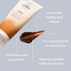 FOUR REASONS before and after light brown hair showing richer toffee tone