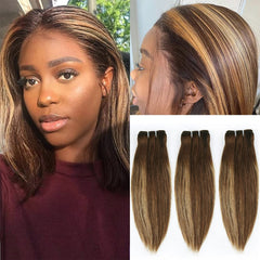 FQ close-up of straight Brazilian hair texture, smooth strands for natural blending benefit