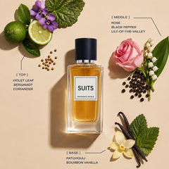 Fragrance World bottle angled to show glass design and polished finish for elegant gifting