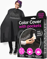 FRAMAR front view showing full black cape protecting clothing