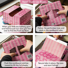 FRAMAR pop-up foils sliding out of dispenser for fast, efficient highlighting
