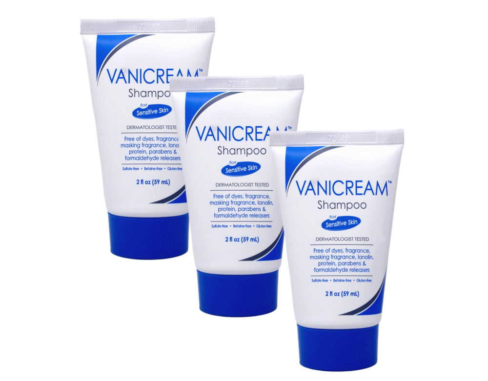 Free & Clear front packaging showing three 2 oz travel bottles, easy travel carry