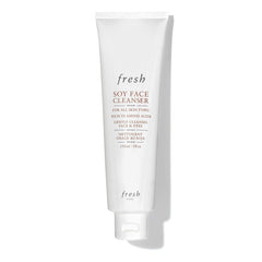 Fresh soy face cleanser front tube showing brand and size, gentle daily cleansing benefit