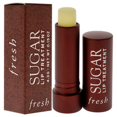 Fresh sugar lip treatment applied on lips illustrating natural tint and softened look