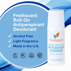 Freshscent label detail showing alcohol-free claim and ingredient clarity