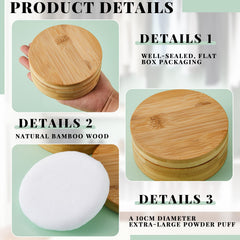 Frienda puff detail closeup showing soft cotton surface for gentle, even powder application