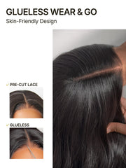 Frodio close-up of HD lace middle part creating realistic scalp appearance benefit