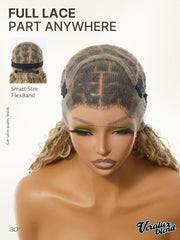 Frodio top parting showing natural scalp finish and versatile styling