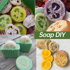 FRTIM soaked loofah slice expanded for use and improved soap absorption
