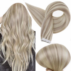 Full Shine front packaging showing 18" 18/613 Blonde and natural finish benefit