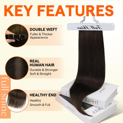 Full Shine close-up of weft texture highlighting silky Remy cuticle alignment benefit