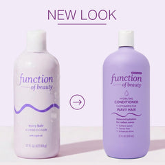 Function of Beauty 22 oz bottle beside everyday items showing value