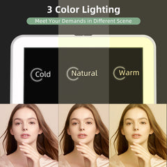 FUNTOUCH close-up of LED ring showing bright, even makeup lighting