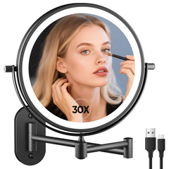 FUNTOUCH front view showing dual-sided mirror and integrated lighting for clear makeup