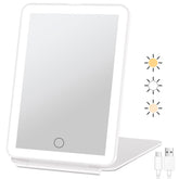 FUNTOUCH front open mirror showing 72 LEDs and bright reflection benefit