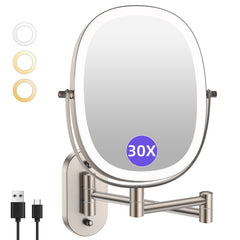 FUNTOUCH front view nickel mirror showing full 1X surface and benefit accurate overview