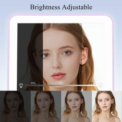 FUNTOUCH open mirror with LEDs on showing true color lighting