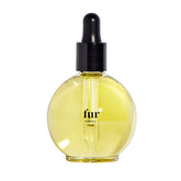Fur bottle front label showing product and benefits