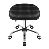 FURWOO front view of oval rolling stool showing compact design and comfort