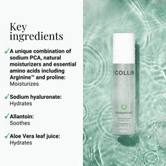 G.M. COLLIN mist spraying over face for instant refresh