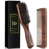 GAINWELL black walnut handle brush front view showing ergonomic grip and control