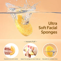 GAINWELL close-up of expanded sponge texture illustrating soft cellulose and gentle exfoliation