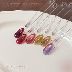 GAOY close-up of cured polish texture showing glassy shimmer and durable finish benefit