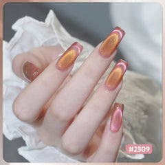 GAOY magnet held above nail demonstrating how to form the cat-eye shimmer