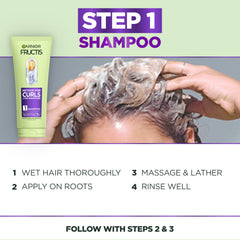 Garnier Fructis shampoo with Method for Curls mask and spray trio