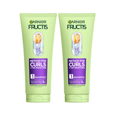Garnier Fructis front packaging showing the shampoo and curl benefits