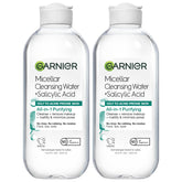 Garnier micellar cleanser front packaging shows product benefits and mattifying claim