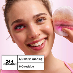 Garnier micellar texture on cotton pad demonstrating clean removal and gentle touch