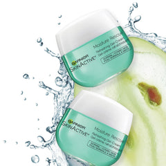 Garnier Moisture Rescue used in bathroom routine demonstrating quick absorption