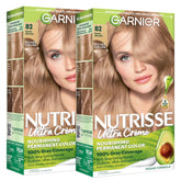 Garnier Nutrisse box front showing Pearly Blonde shade and benefits