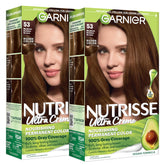 Garnier Nutrisse front packaging showing shade and benefits for quick selection