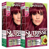 Garnier Nutrisse front box showing RP1 shade and benefits