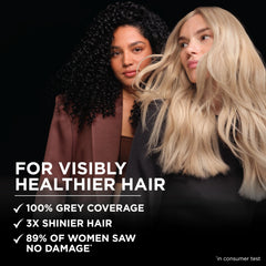 Garnier dark blonde swatch showing true-to-tone guidance for color selection