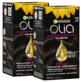 Garnier Olia front box showing shade and benefits for easy selection