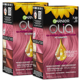Garnier Olia front packaging showing shade and benefits for glossy results
