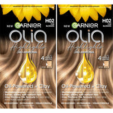 Garnier Olia highlights kit front packaging showing kit contents and benefits