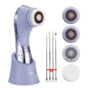 Gaurins facial brush front view showing controls and waterproof body for convenience