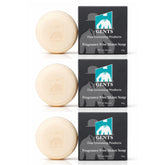 G.B.S front view of shaving soap bar showing packaging and benefit of gentle shave